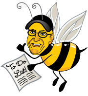 cartoon bee logo